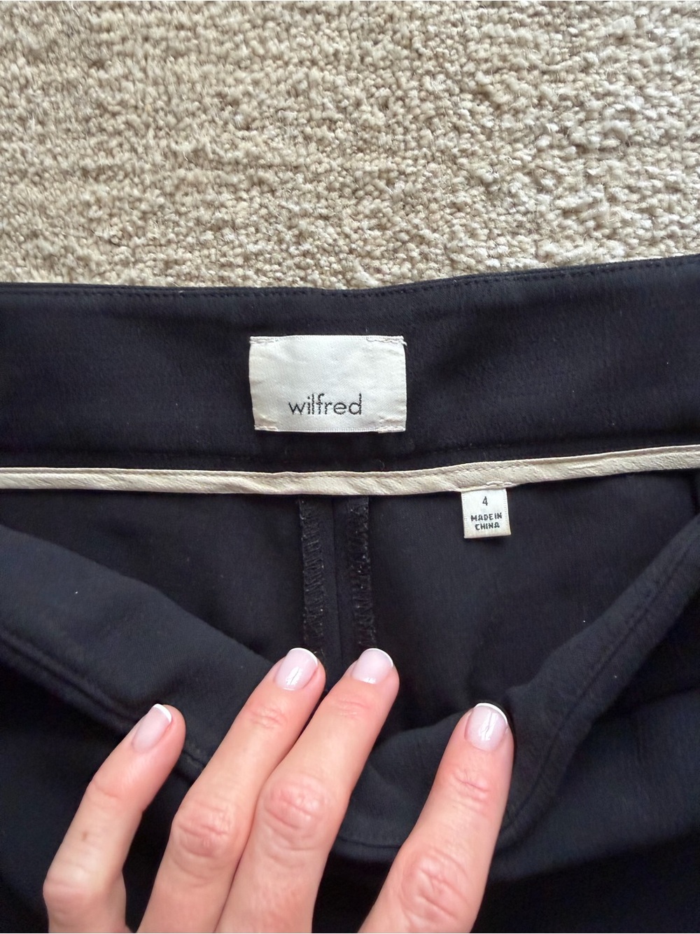 Wilfred Black Wide-Leg High-Rise Pants - Picture 3 of 3
